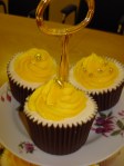 Yellow swirl cupcakes