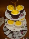 Yellow swirl cupcakes & gluten free rocky road