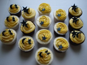 Sixteen yummy cupcakes