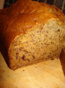 Banana loaf up close