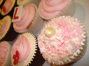 A fluffy two-tone cupcake