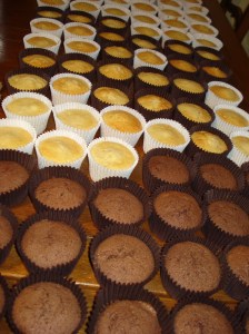 Chocolate, Vanilla and Lemon cupcakes