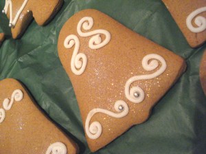 Bell gingerbread cookie