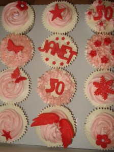 50th Birthday cupcakes
