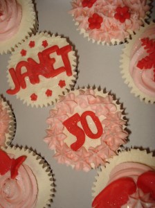 Pink and red cupcakes