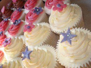 Ivory swirls and purple star