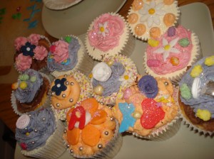 Birthday party cupcake creations