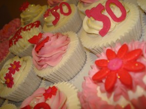 Flower and butterfly cupcakes