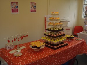 Lizzie's Cupcake tower at Village Market Lizzie's Cupcake tower at Village Market