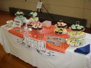 My cupcake stand in the Church Hall