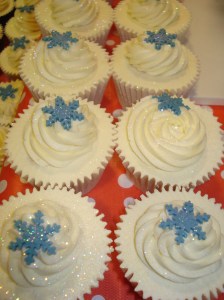 Snowflake cupcakes
