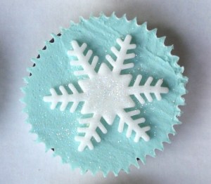 snowflake cupcake