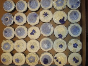 Lilac and purple themed cupcakes