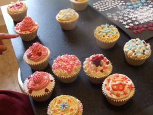 Cupcakes and decorations