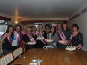 Proud hens with their cupcakes